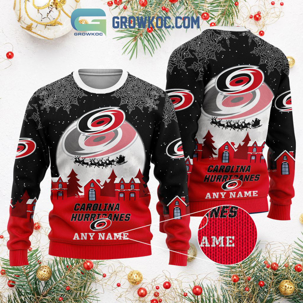 Carolina Hurricanes NHL Merry Christmas Personalized Ugly Sweater2B1 vMxx0