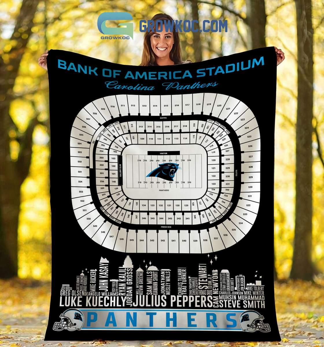 Carolina Panthers Bank of America Stadium Fleece Blanket Quilt2B1 RoqYW