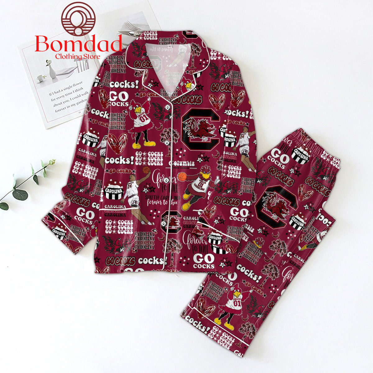 Carolina South Gamecocks Go Cocks Forever To Thee Pajamas Set Bomdad 2629b4 0