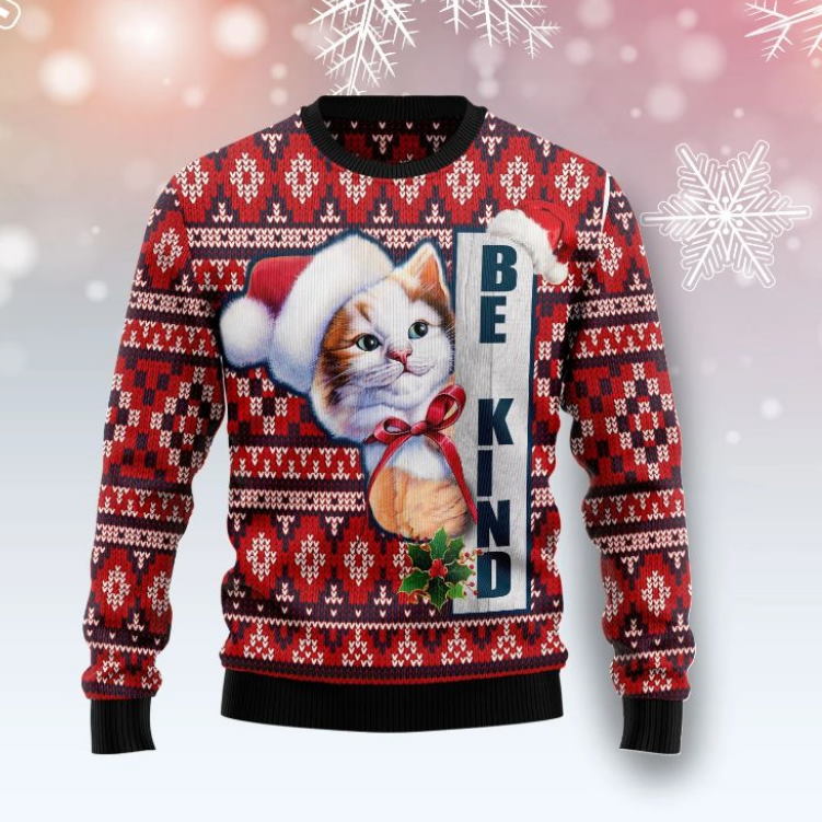 Cat Be Kind Xmas 3D Sweater