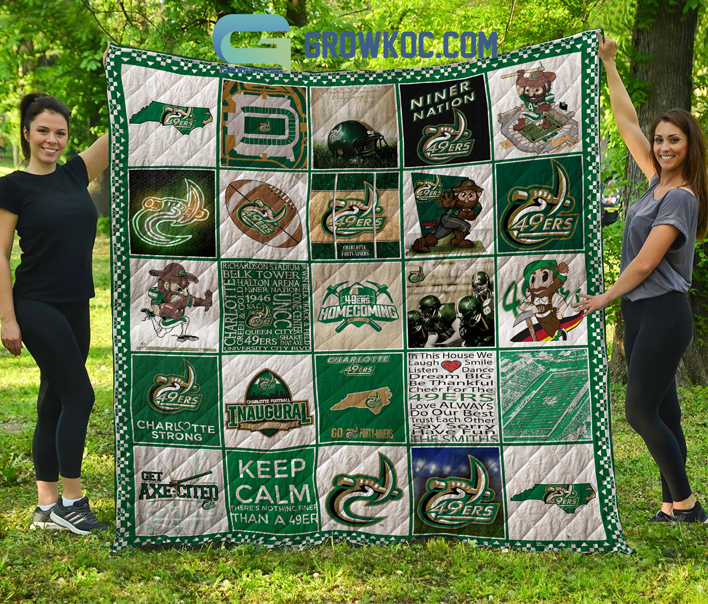 Charlotte 49ers football NCAA Collection Design Fleece Blanket Quilt2B1 q8XTe