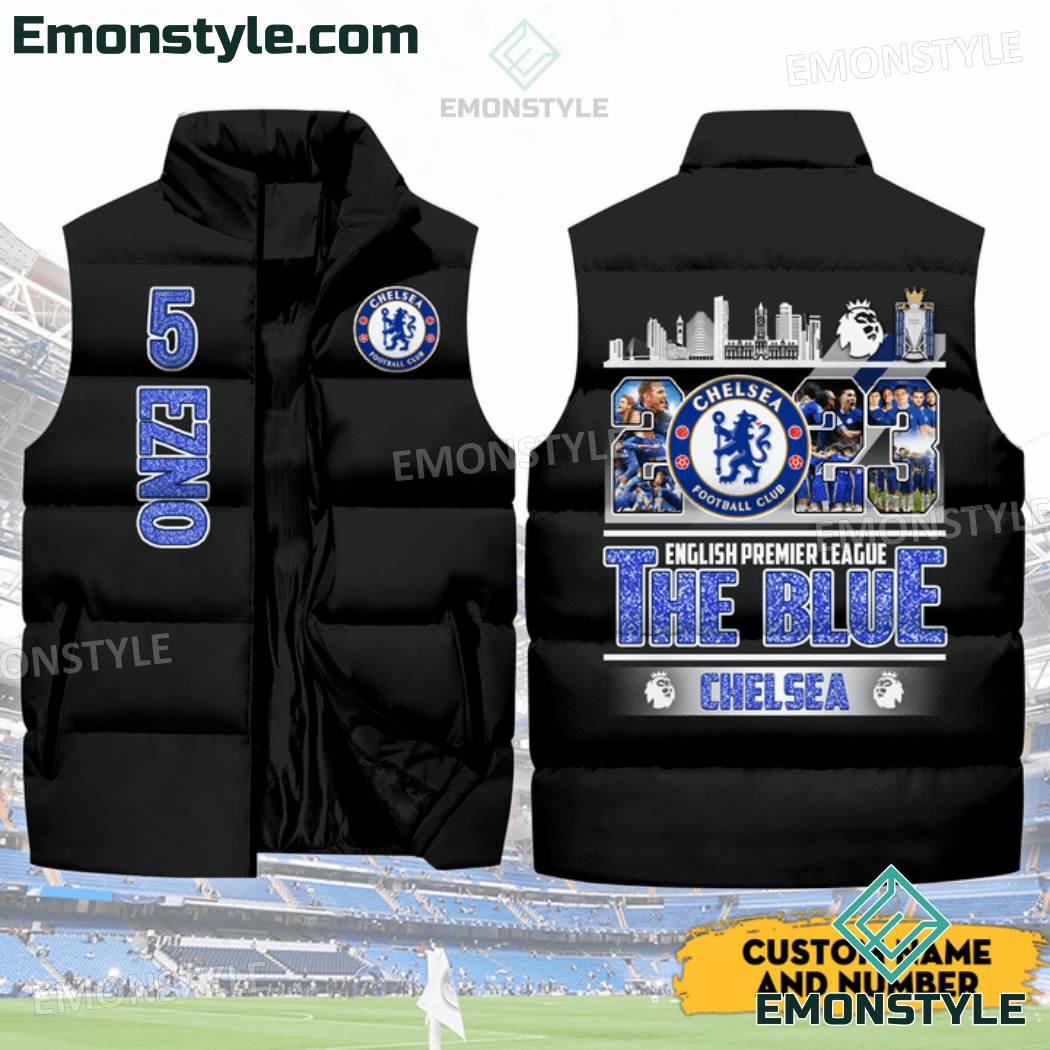 Chelsea 2023 English Premier League The Blue Personalized Puffer Sleeveless Jacket