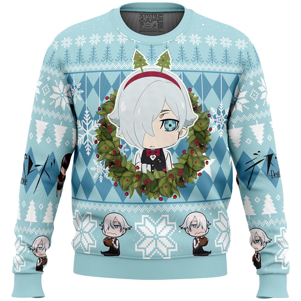 Chibi Decim Christmas Ugly Christmas Sweater FRONT mockup