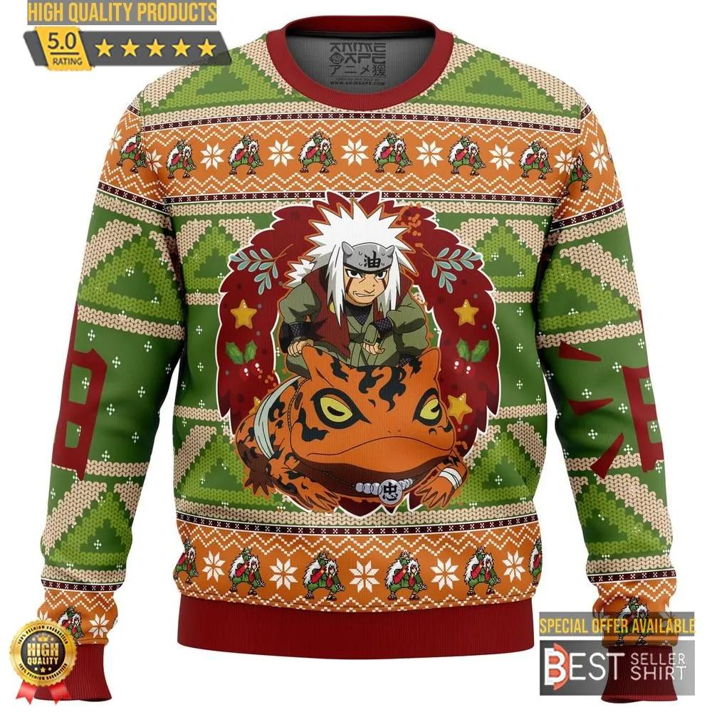 Chibi Jiraiya Naruto Ugly Christmas Sweater 1