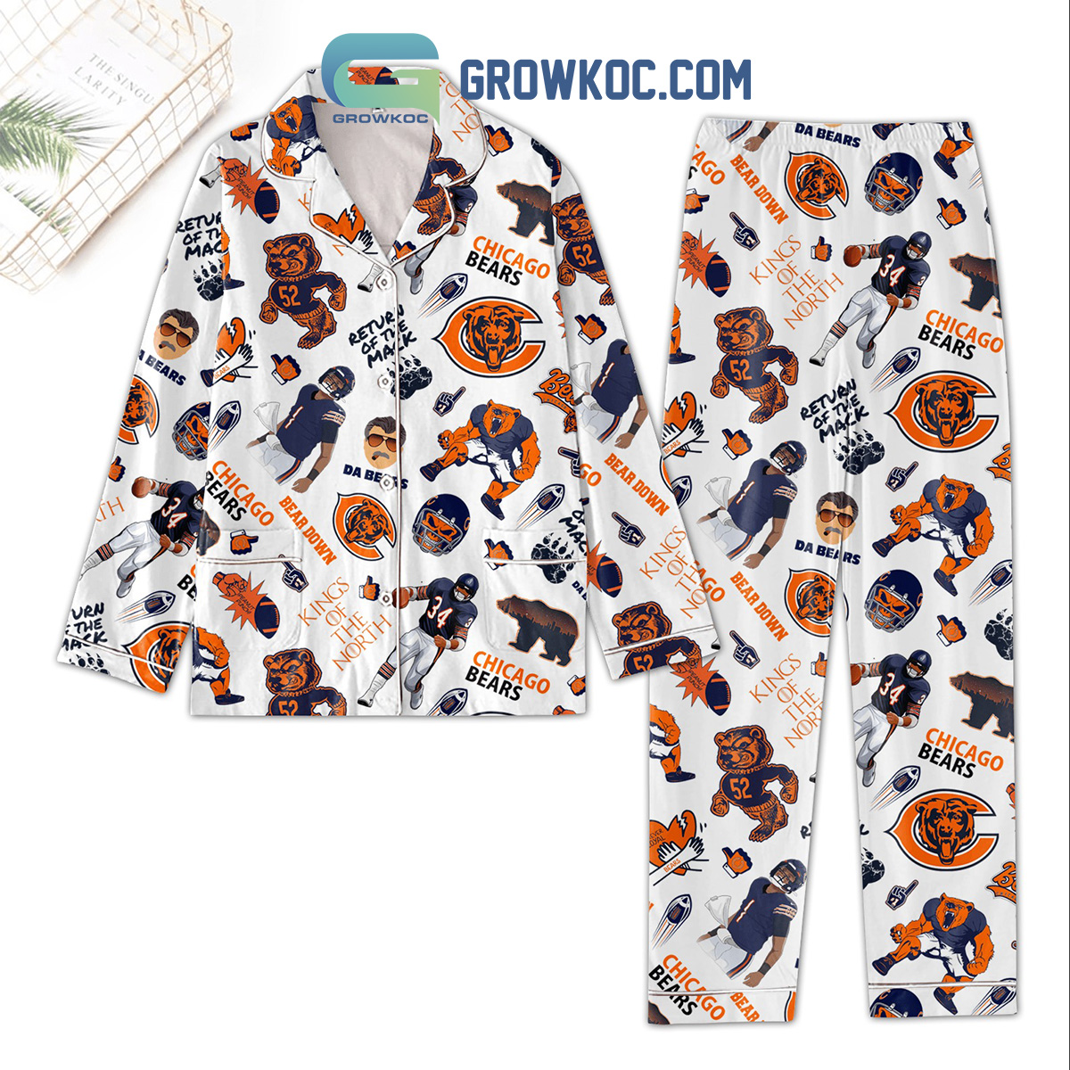 Chicago Bears King of The North Pajamas Set2B1 QcTQ6