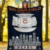 Chicago Bears Soldier Field Stadium Fleece Blanket Quilt2B1 YA5MG