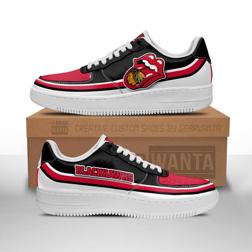 Chicago Blackhawks Sneakers Custom Force Shoes Sexy Lips For Fans 1 GearWanta