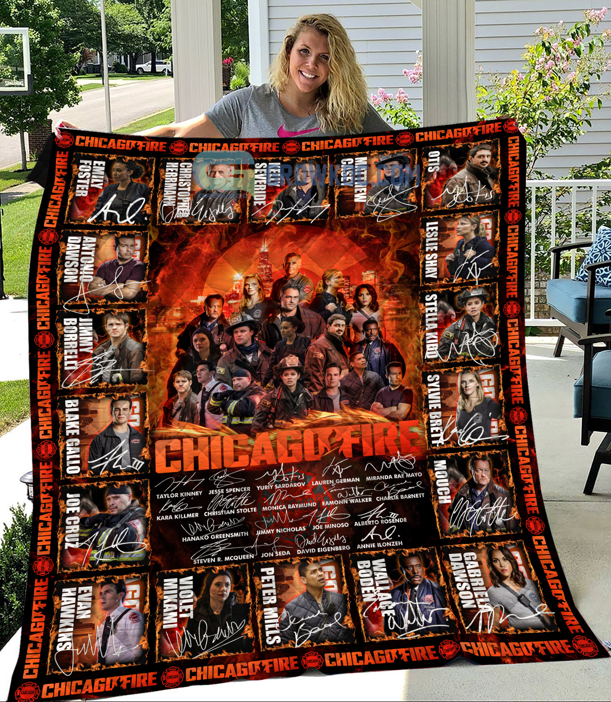 Chicago Fire American TV Series Fleece Blanket Quilt