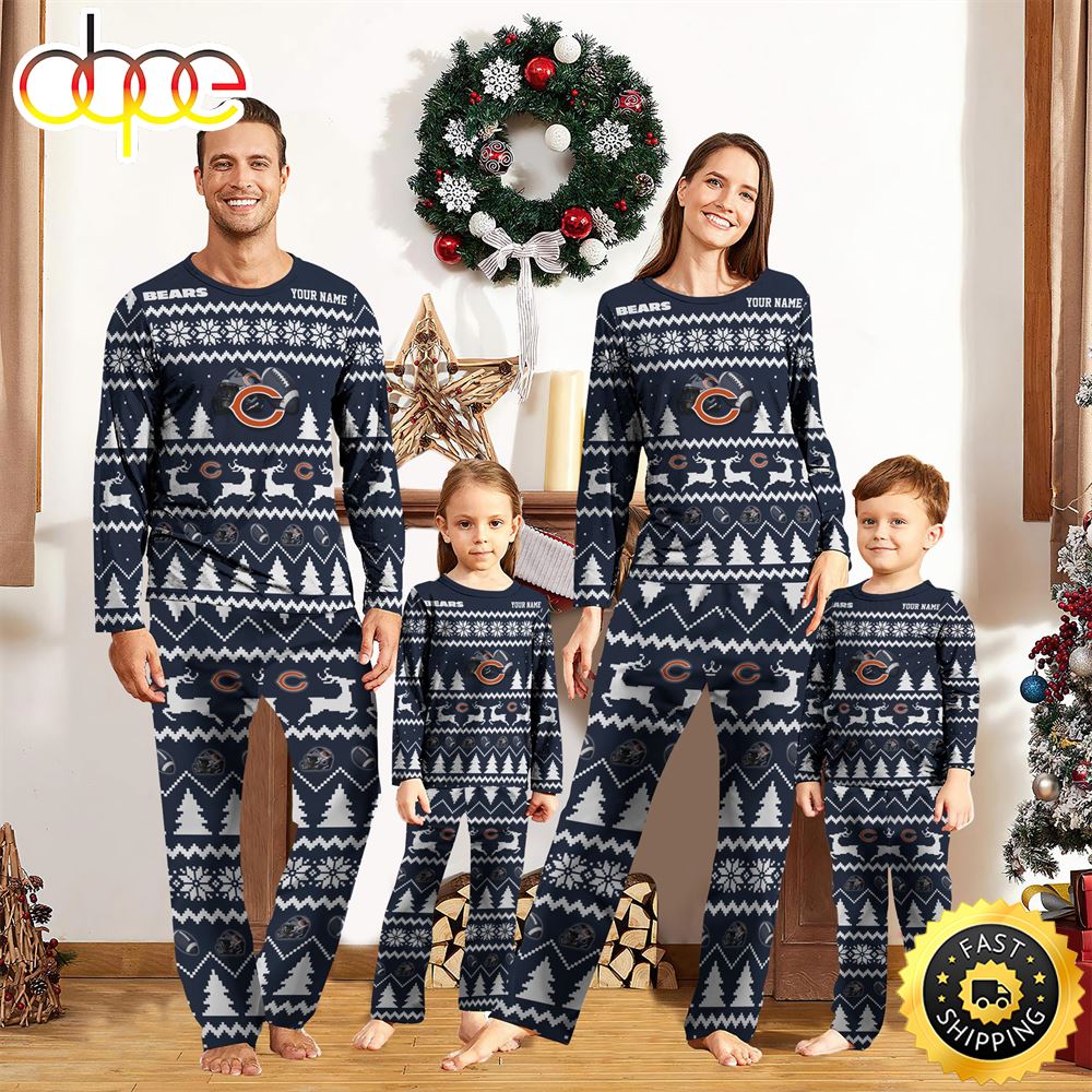 Chicago Bears Christmas NFL Custom Family Pajamas jvgvva