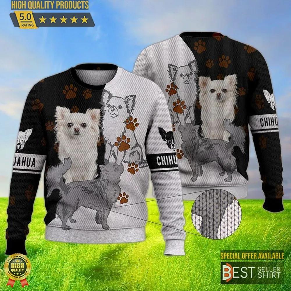 Chihuahua Liitle Dog Ugly Christmas Sweater 1