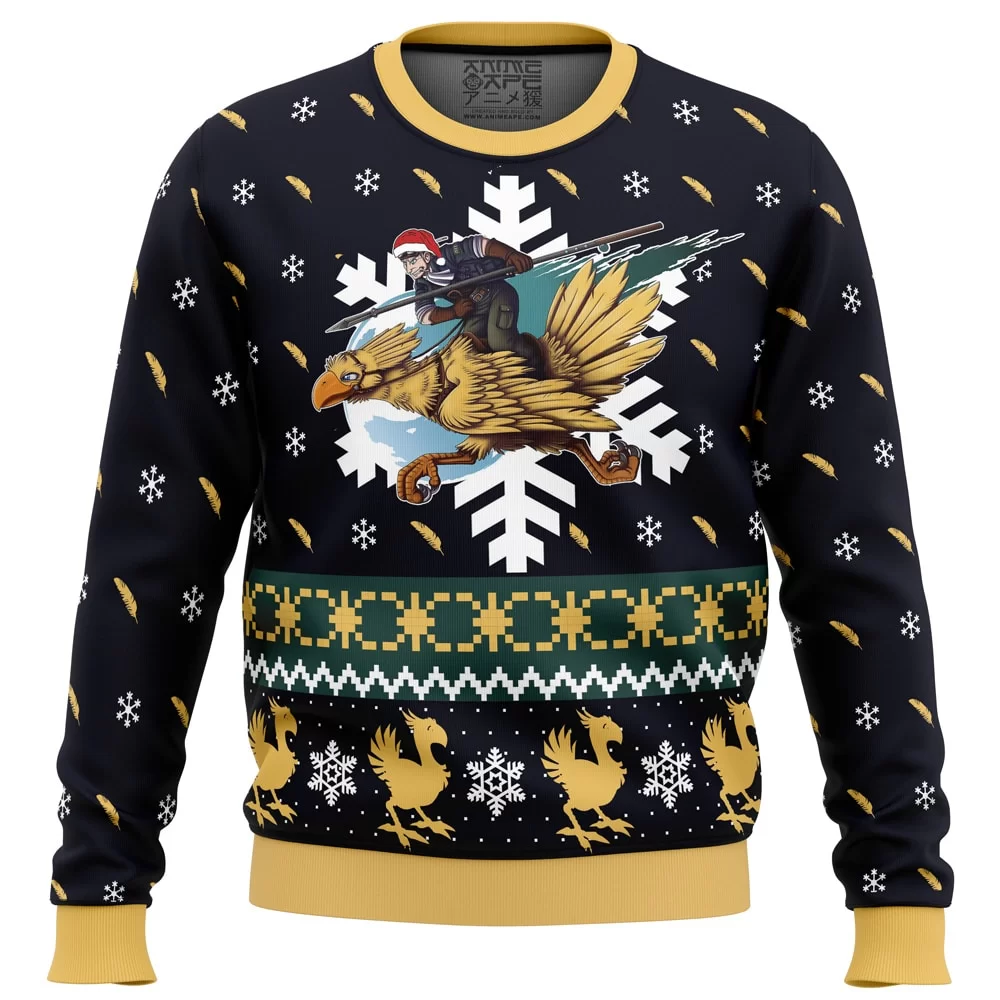 Chocobo Christmas FF PC men sweatshirt FRONT mockup