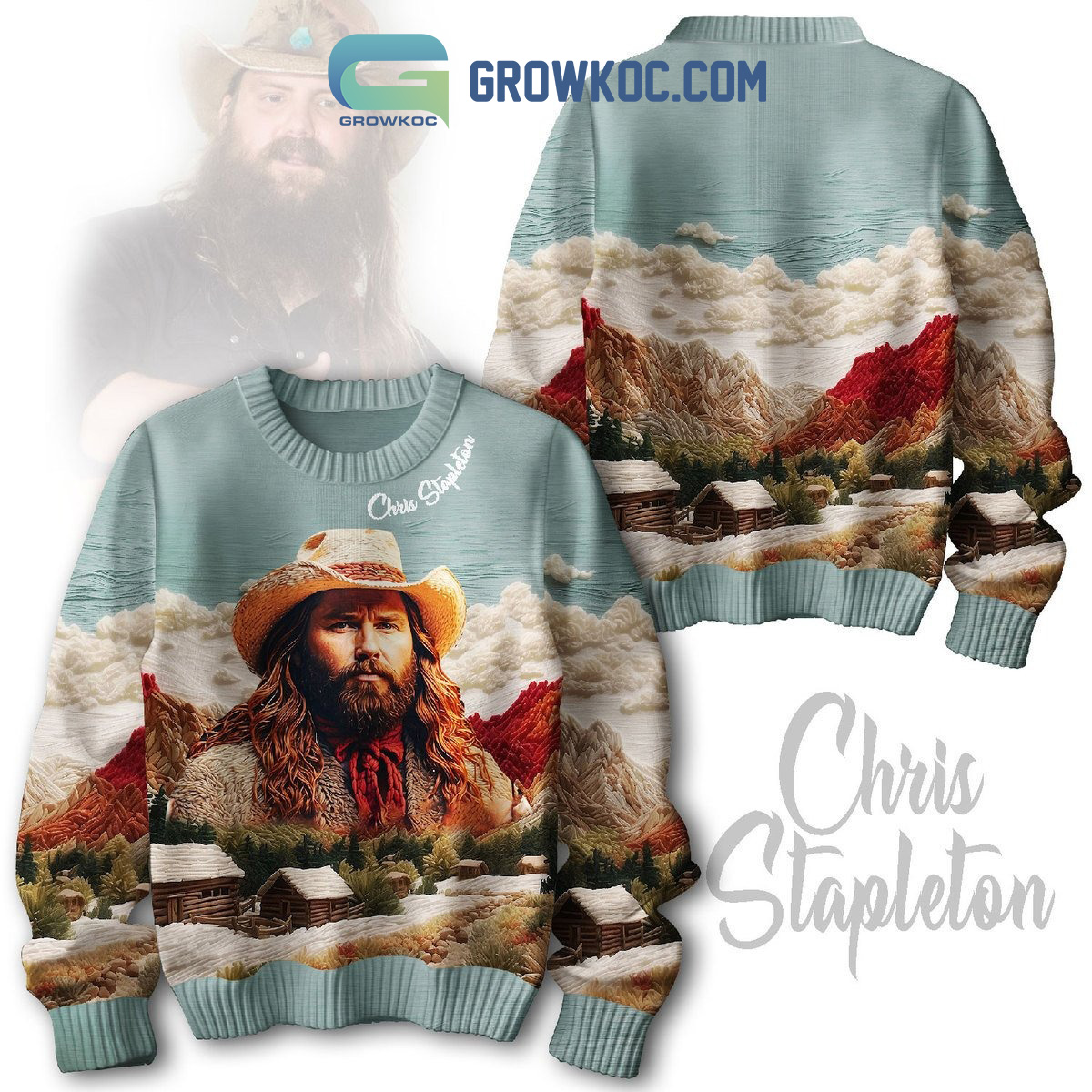 Chris Stapleton Mountain Ugly Sweater2B1 EyLcL