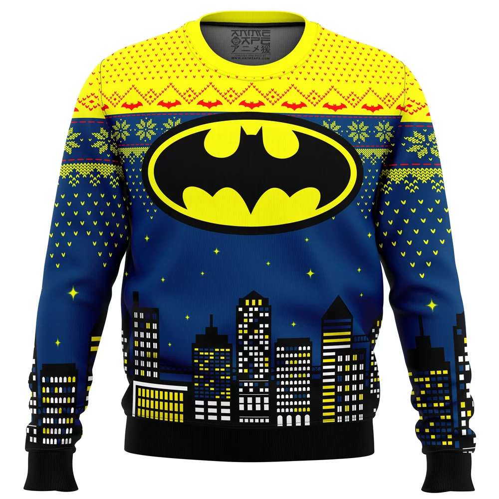 Christmas Batman DC Ugly Christmas Sweater FRONT mockup