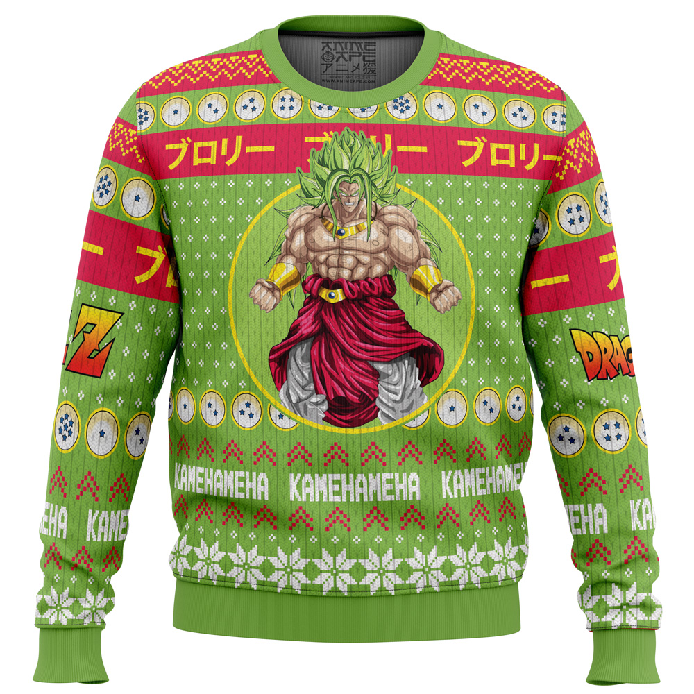 Christmas Broly Dragon Ball Z men sweatshirt FRONT mockup