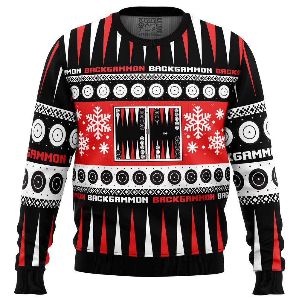 Christmas Chess BG PC Ugly Christmas Sweater front mockup