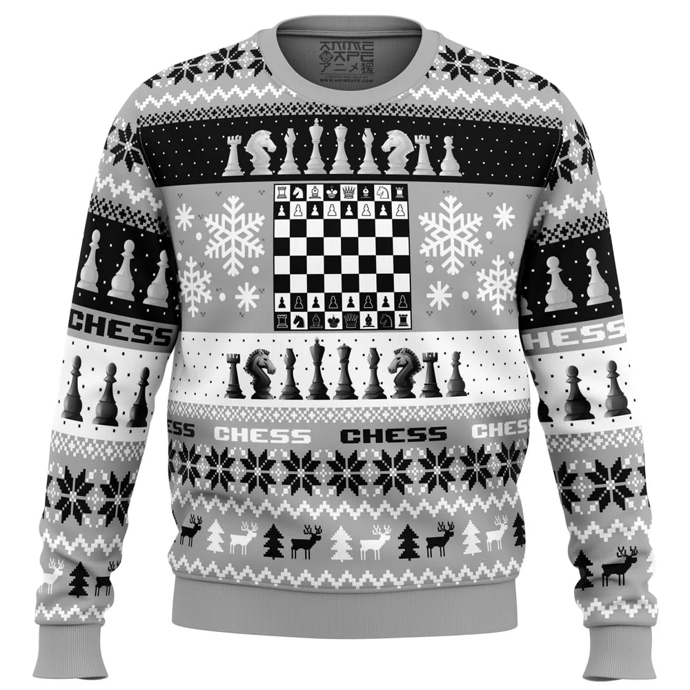 Christmas Chess DS PC Ugly Christmas Sweater front mockup