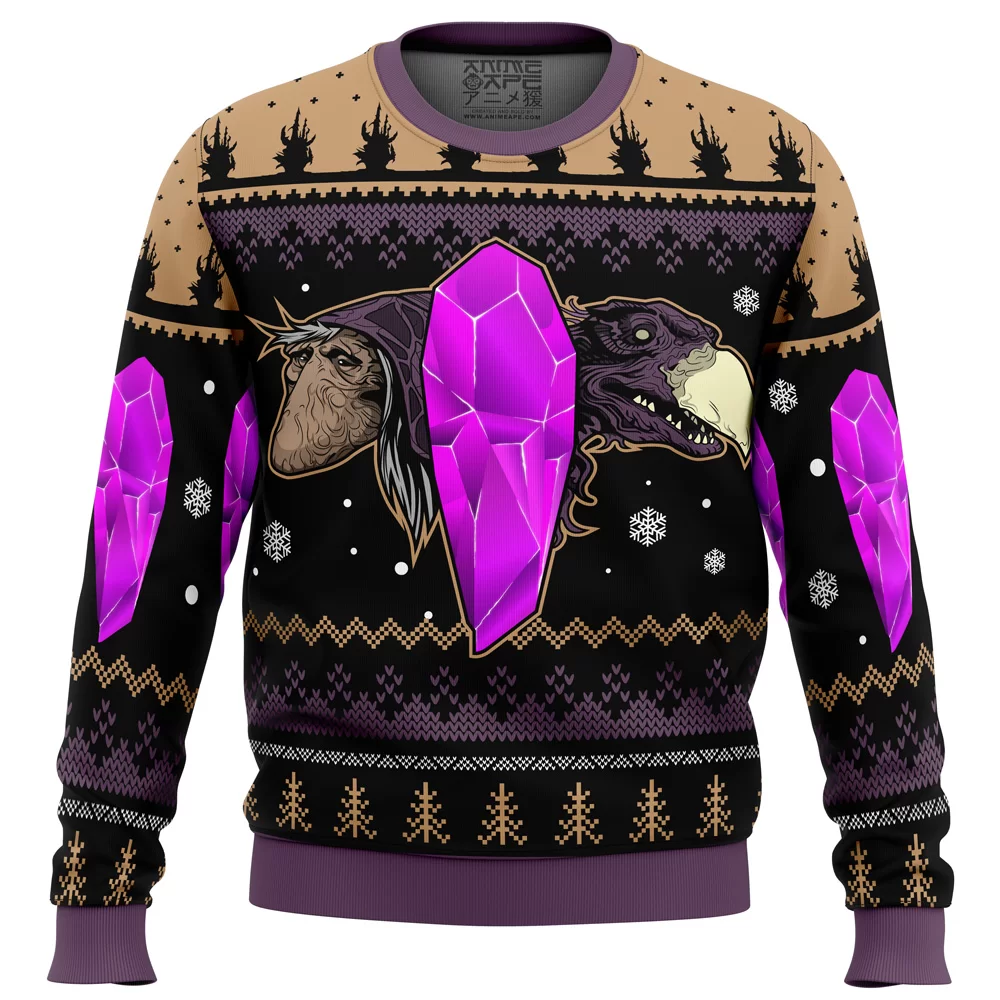 Christmas Crystal The Dark Crystal Ugly Christmas Sweater FRONT mockup