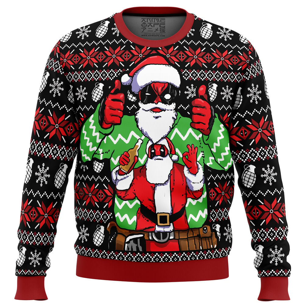 Christmas Deadpool PC men sweatshirt FRONT mockup