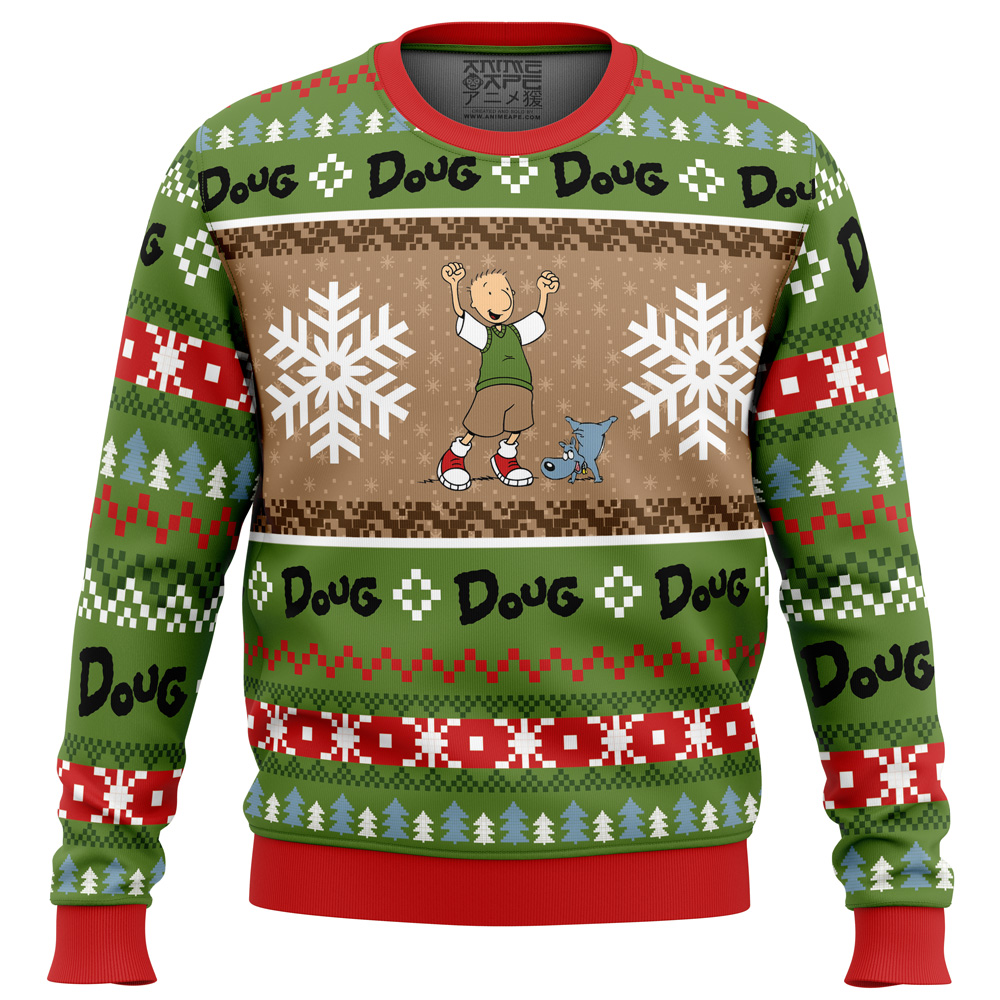 Christmas Doug Nickelodeon PC Ugly Christmas Sweater front mockup