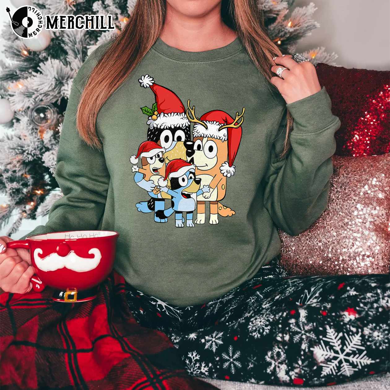 Christmas Family Bluey Shirt Sweatshirt Hoodie Bluey Party Shirt 3