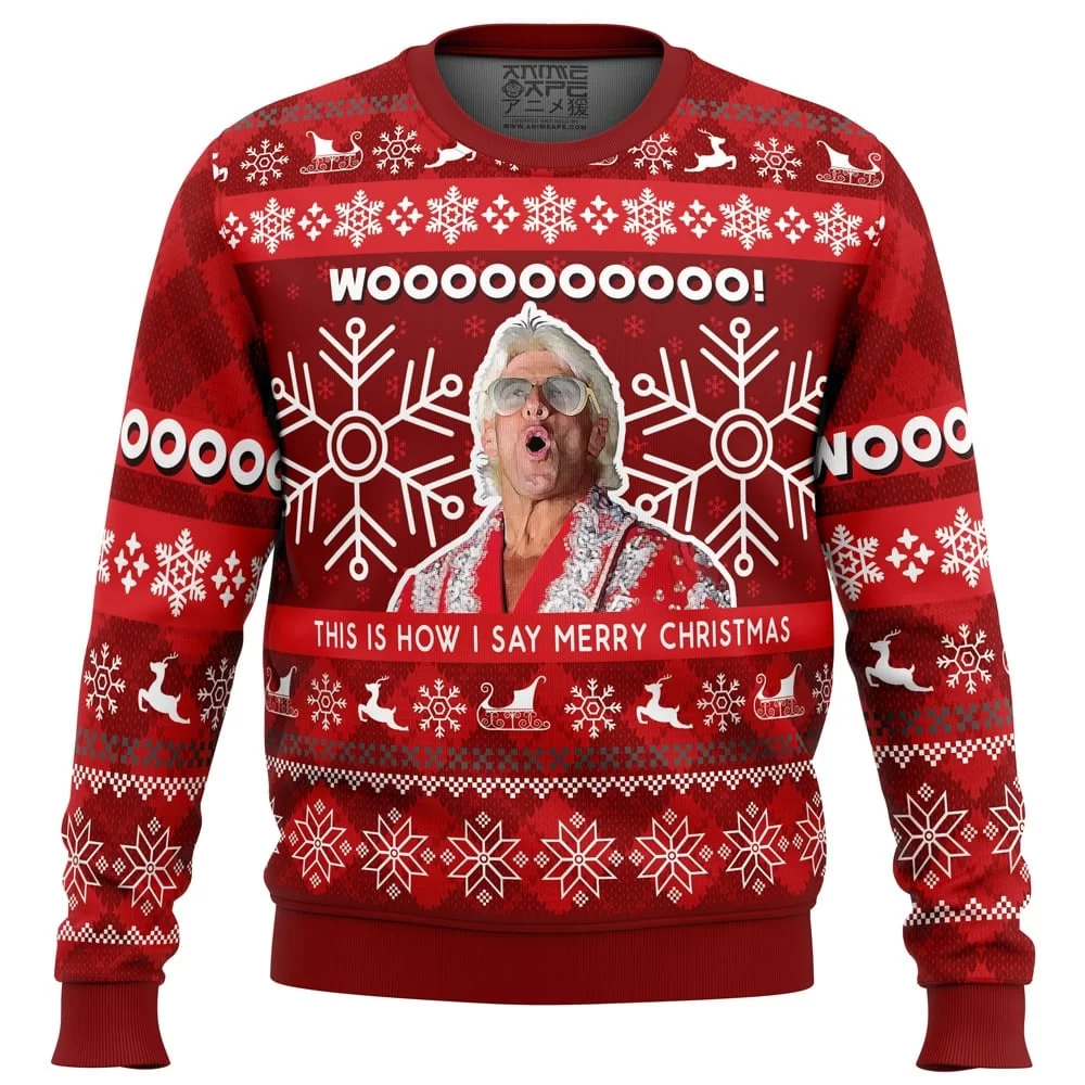 Christmas Flair WF PC Ugly Christmas Sweater front mockup