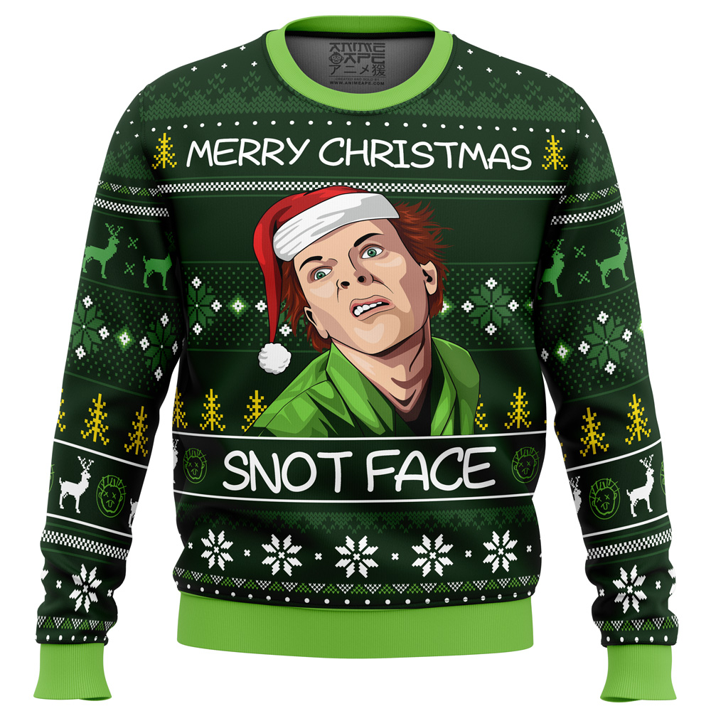 Christmas Fred Drop Dead Fred Ugly Christmas Sweater FRONT mockup