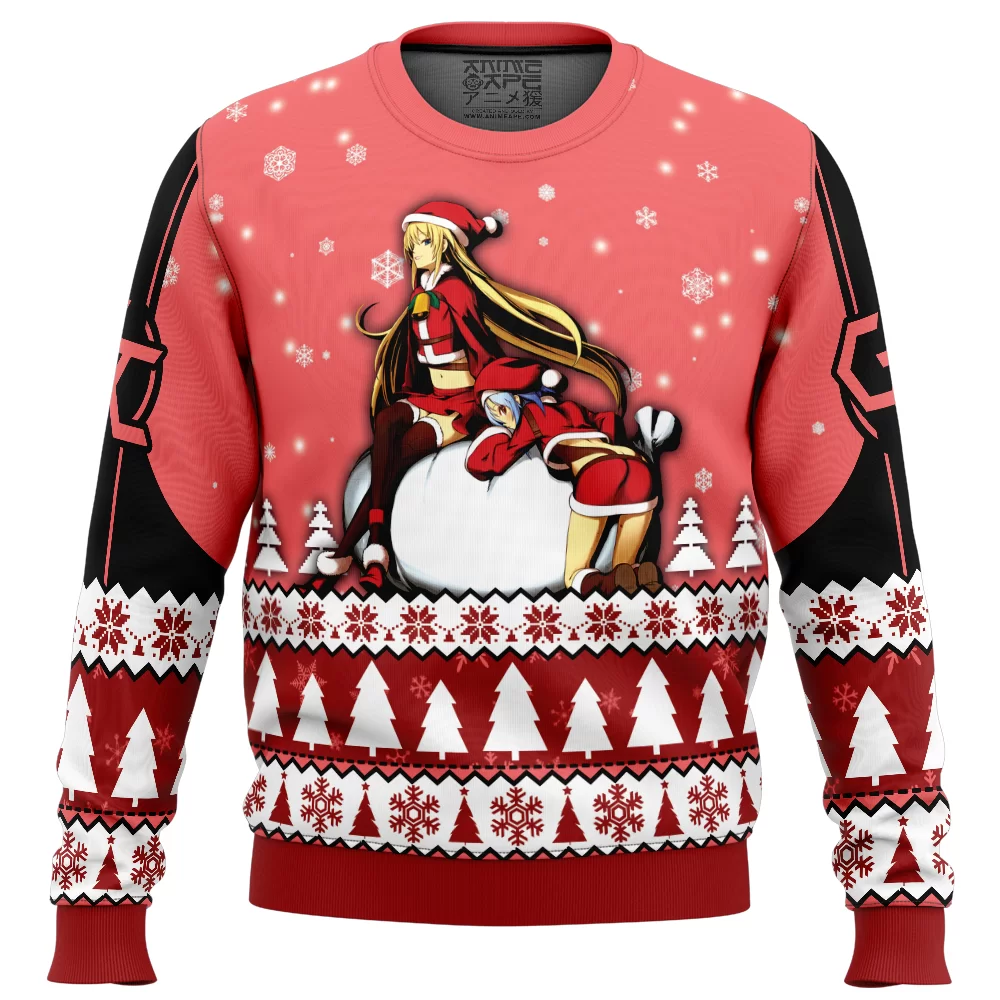 Christmas Girls Guilty Crown Ugly Christmas Sweaters FRONT mockup