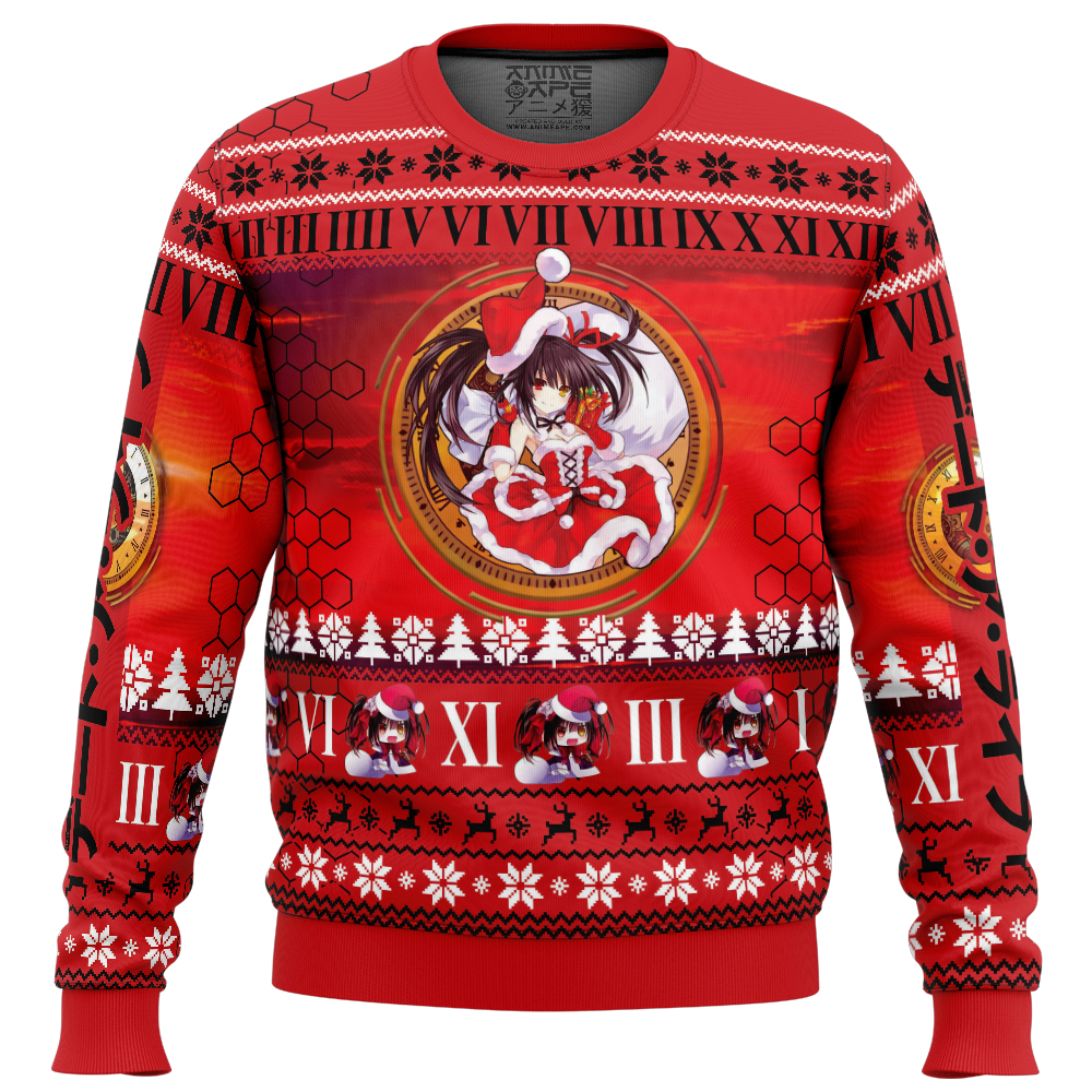 Christmas Kotori Date A Live Ugly Christmas Sweater FRONT mockup