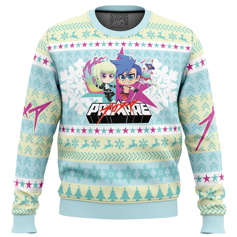 Christmas Lio and Galo Promare men sweatshirt FRONT mockup