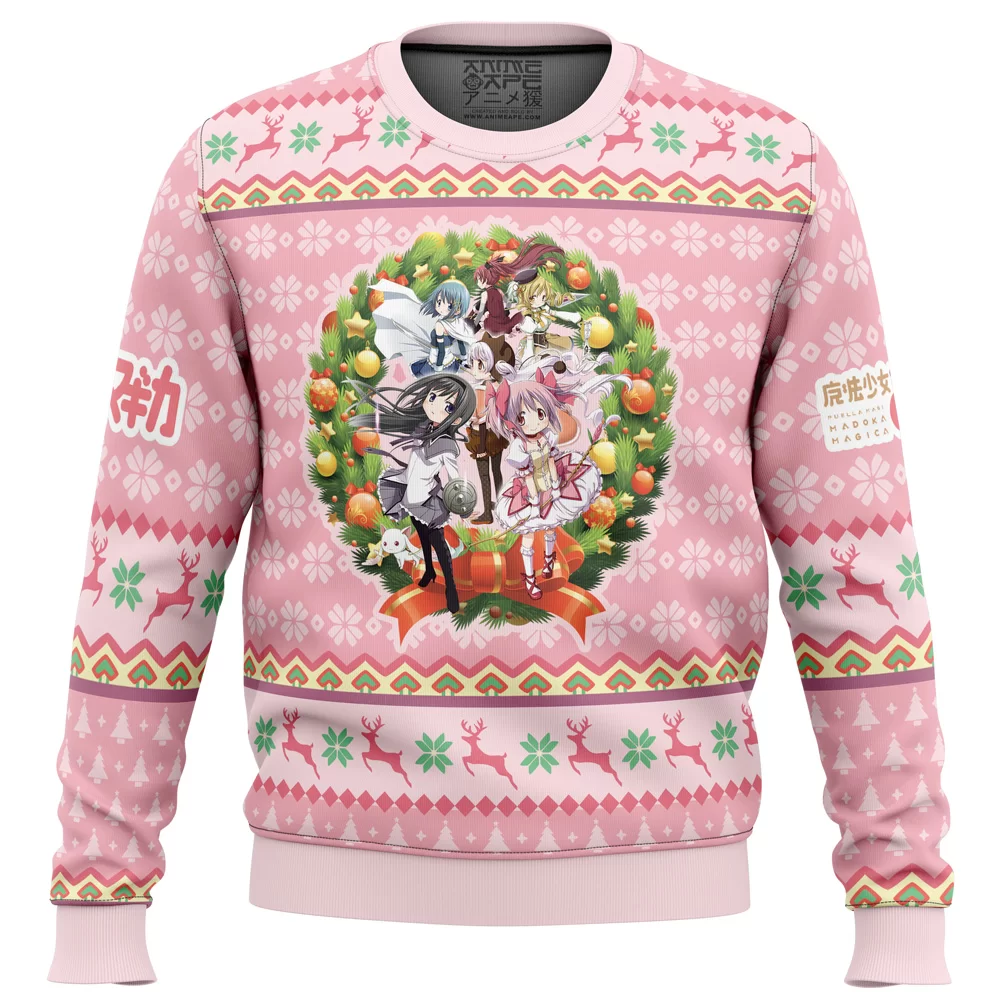 Christmas Magic Puella Magi Madoka Magica men sweatshirt FRONT mockup