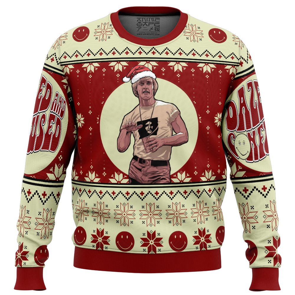 Christmas Matthew Dazed and Confused Ugly Christmas Sweater FRONT mockup