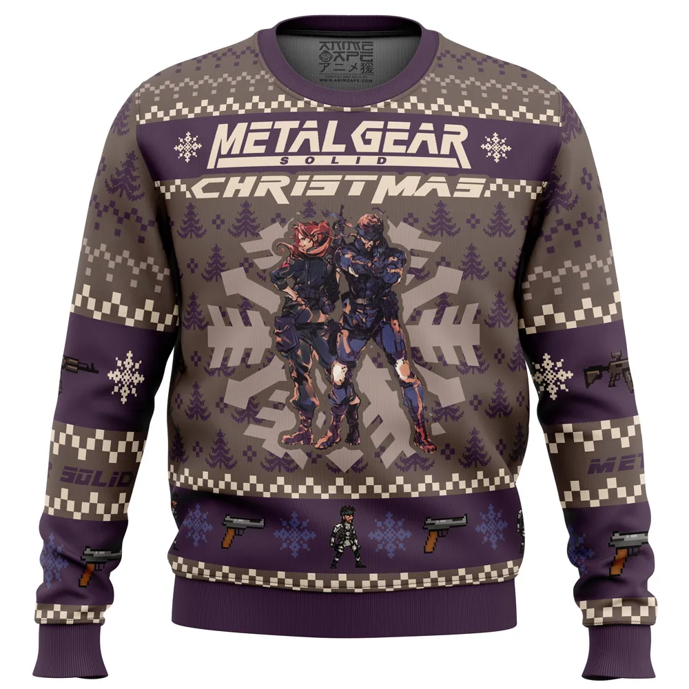 Christmas Metal Gear Solid men sweatshirt FRONT mockup