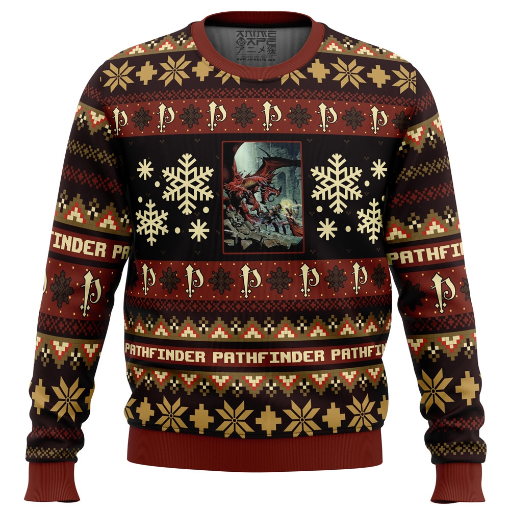 Christmas Pathfinder BG PC Ugly Christmas Sweater front mockup