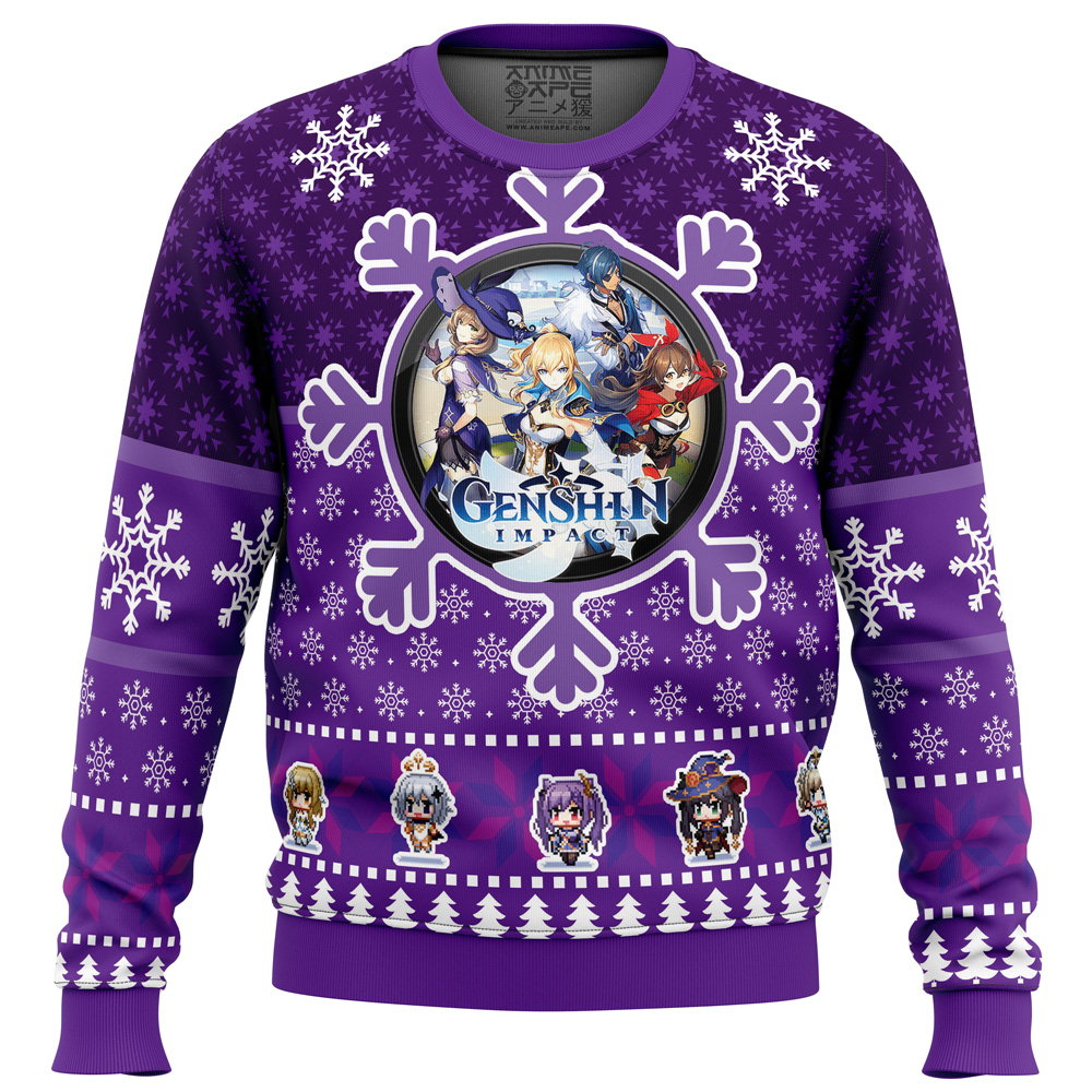 Christmas Quest Genshin Impact men sweatshirt FRONT mockup