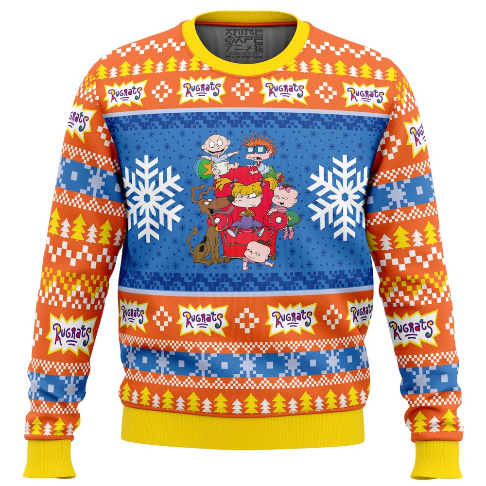 Christmas Rugrats Nickelodeon PC Ugly Christmas Sweater front mockup