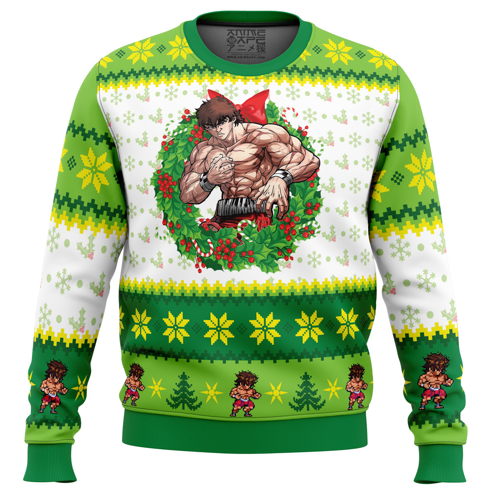 Christmas Season Baki men sweatshirt FRONT mockup