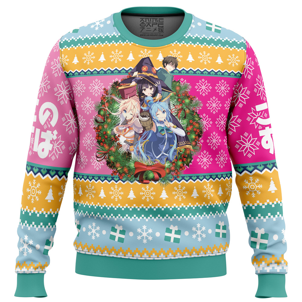 Christmas Spirit Konosuba men sweatshirt FRONT mockup