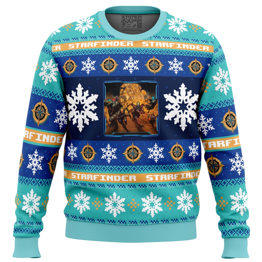 Christmas Starfinder BG PC Ugly Christmas Sweater front mockup