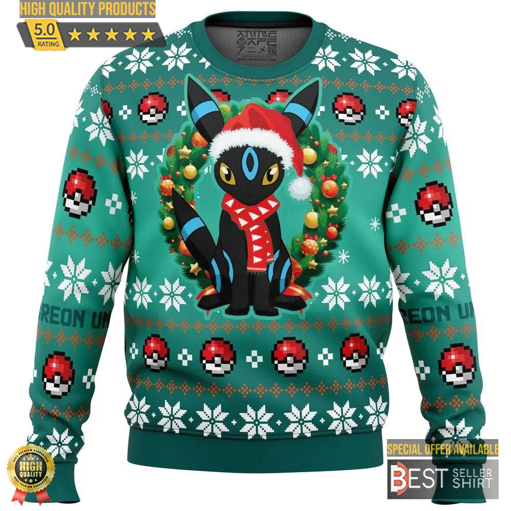 Christmas Umbreon Pokemon Ugly Christmas Sweater Christmas Gifts 1