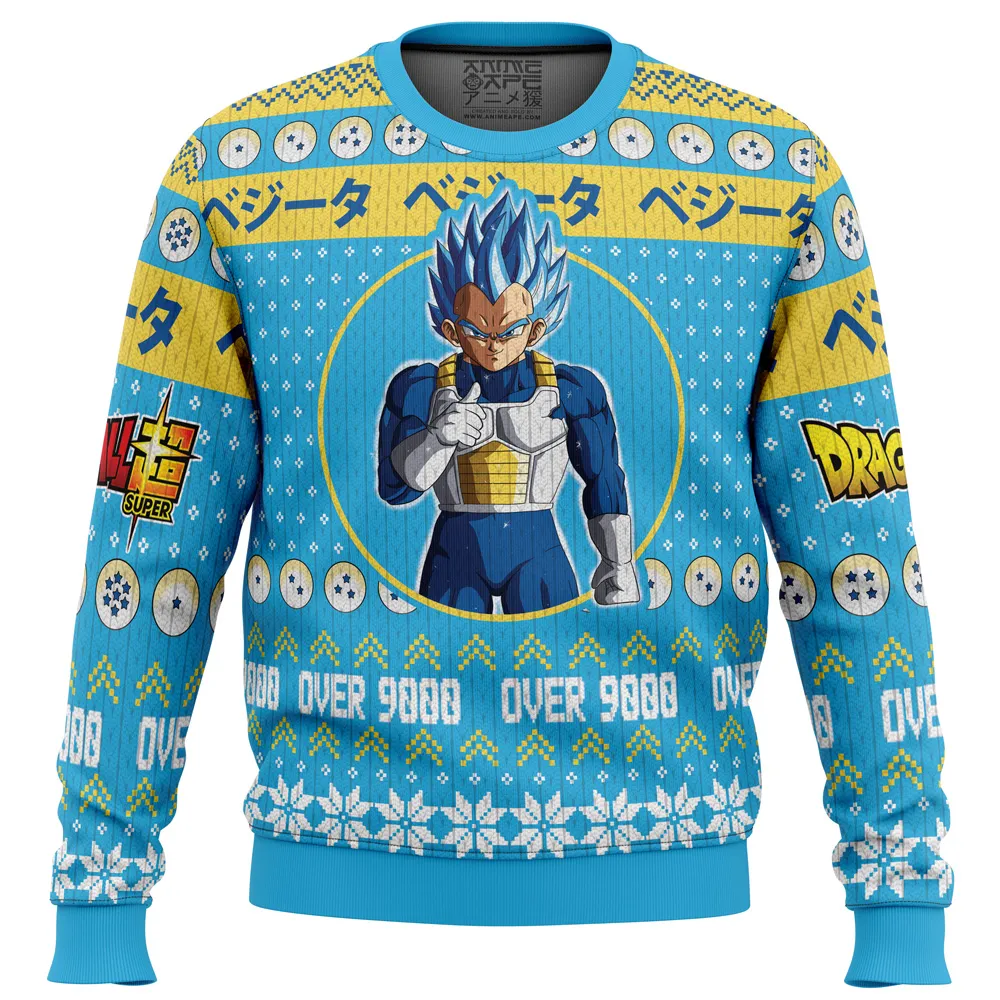 Christmas Vegeta Dragon Ball Z men sweatshirt FRONT mockup 1