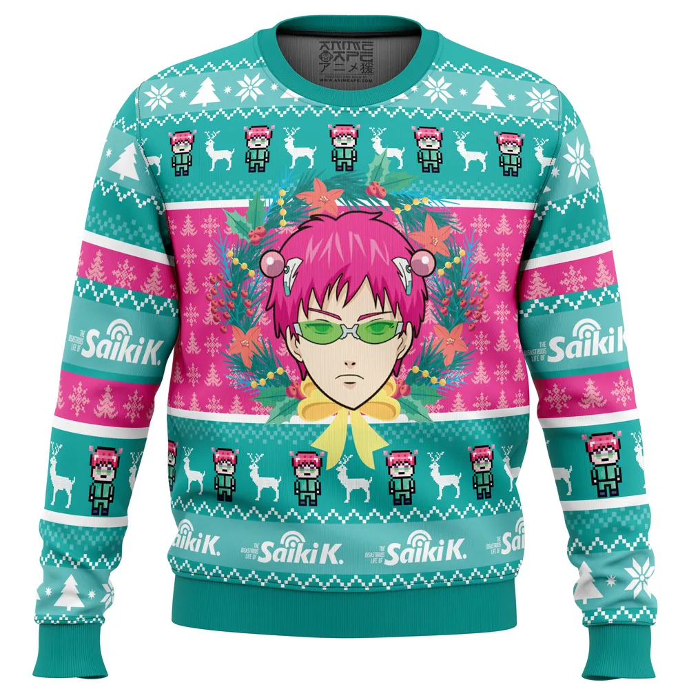 Christmas at School Saiki Kusuo no Psi nan men sweatshirt FRONT mockup