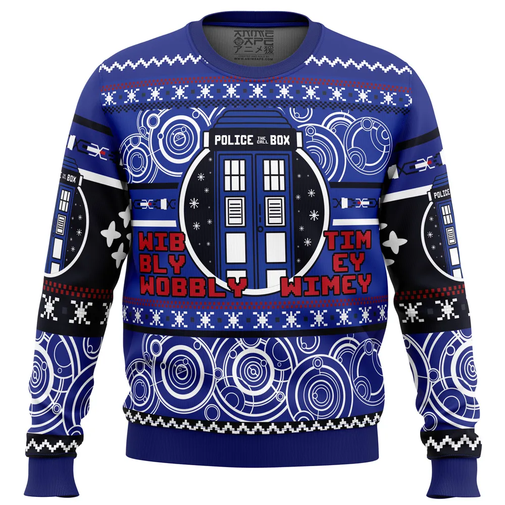 Christmas through Time and Space DW PC men sweatshirt FRONT mockup