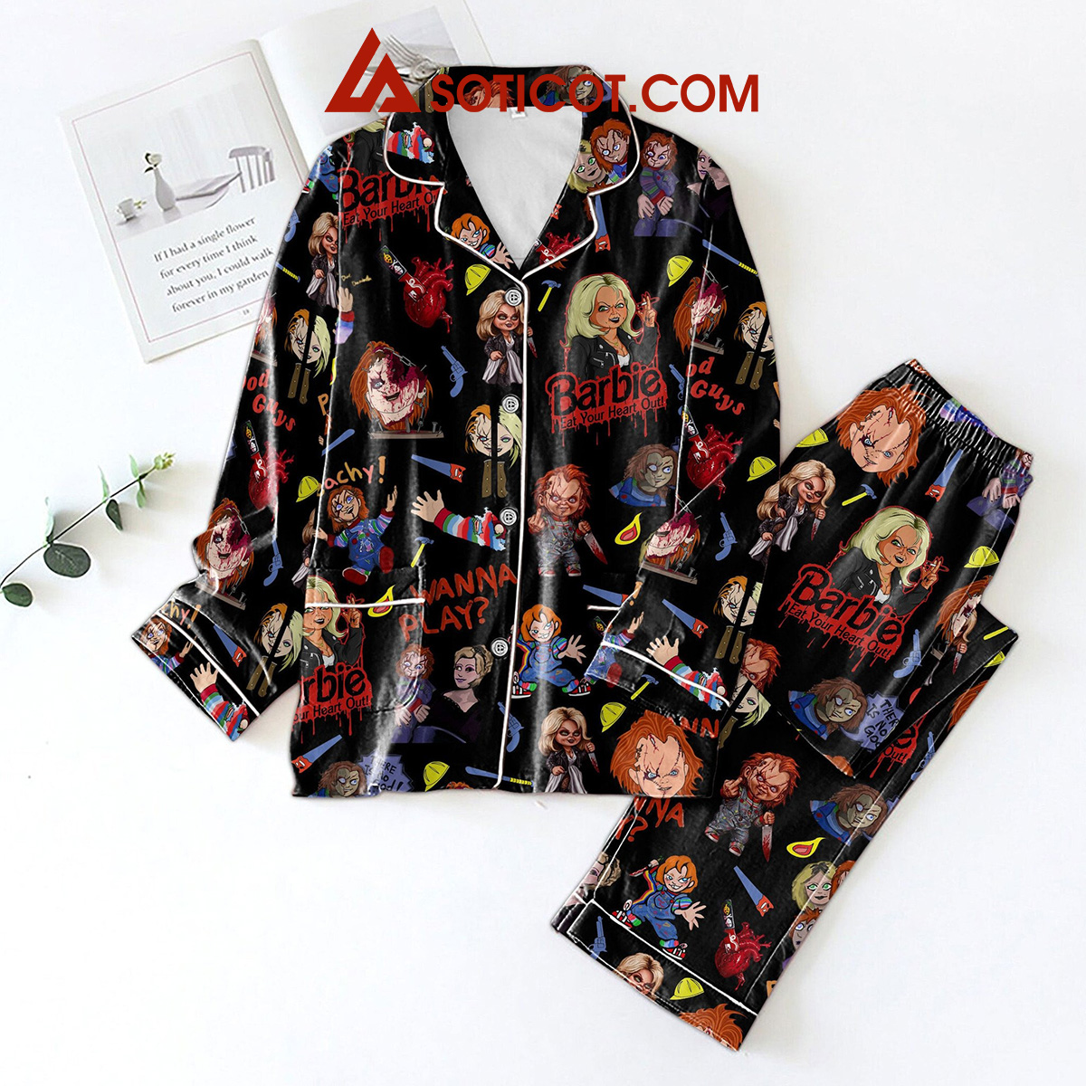 Chucky Barbie Eat Your Heart Out Pajamas Set2B1 AeeWn