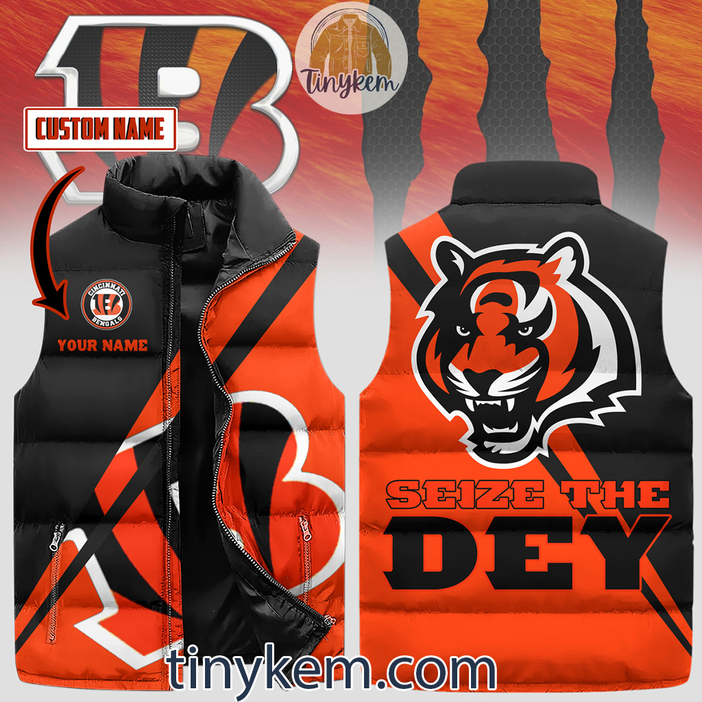 Cincinnati Bengals Customized Puffer Sleeveless Jacket Seize The DEY2B0 E9fHT