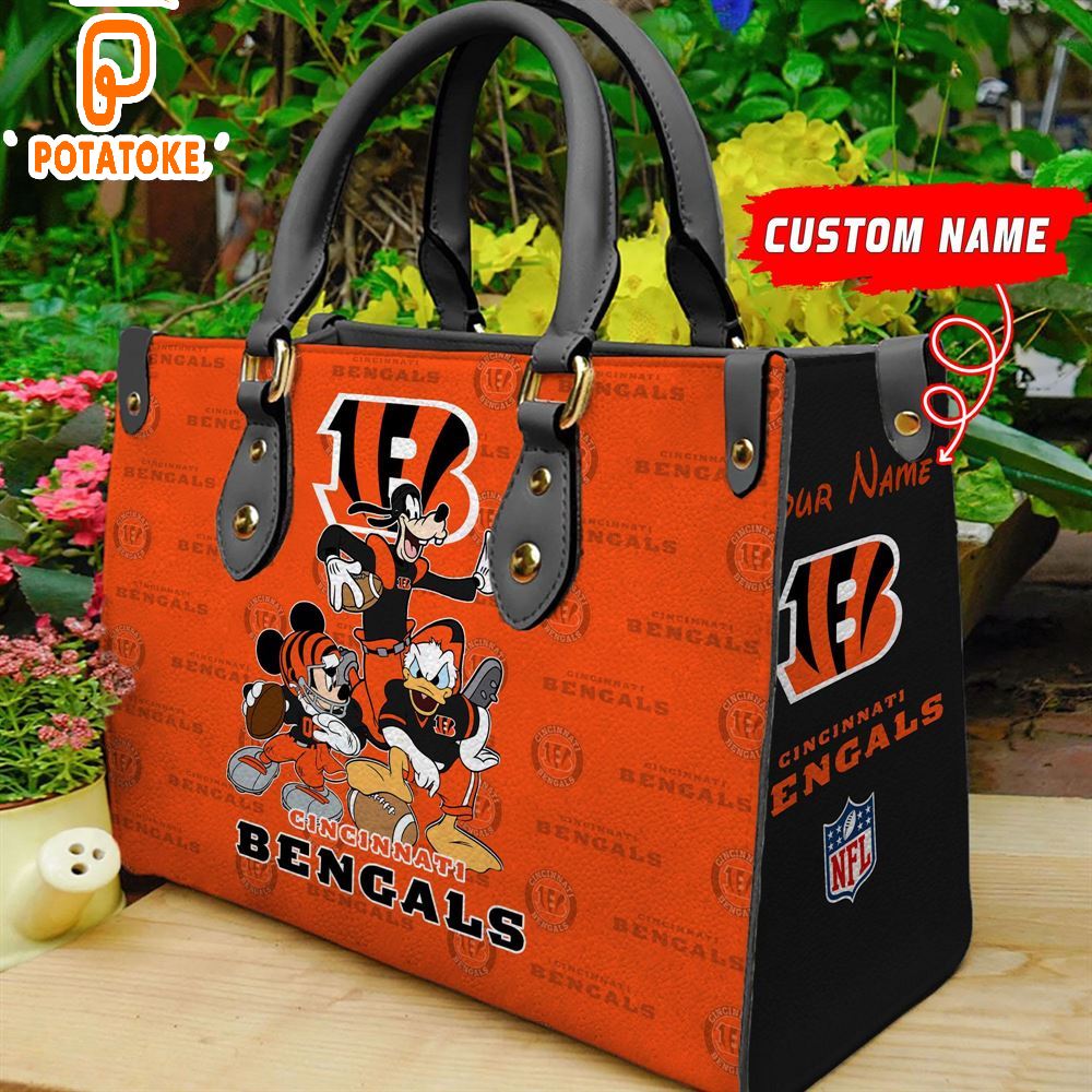 Cincinnati Bengals Disney Women Leather Hand Bag