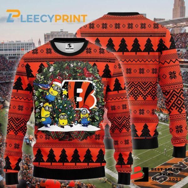 Cincinnati Bengals Logo Bengals Team Custom Xmas Gift Ugly Christmas Sweater Funny 1