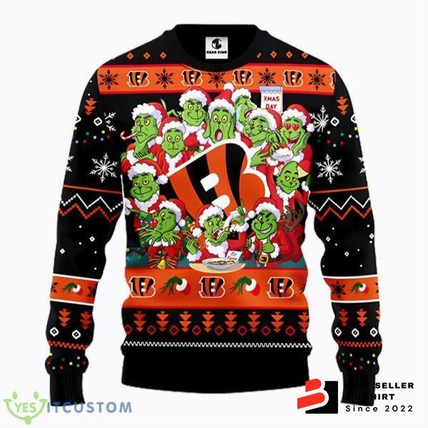 Cincinnati Bengals Logo Bengals Team Ugly Christmas Sweater Custom Xmas Gift Holiday 1