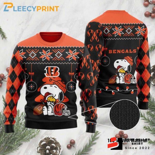 Cincinnati Bengals Logo Bengals Team Ugly Christmas Sweater Xmas Gift Custom Holiday 1