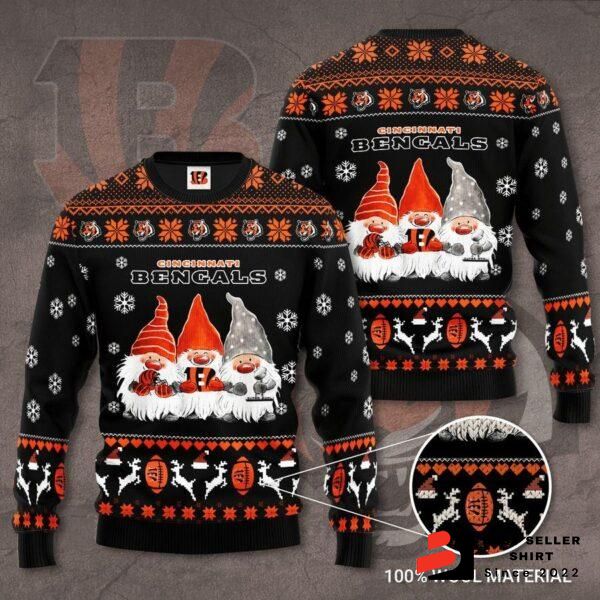 Cincinnati Bengals Logo Bengals Team Ugly Christmas Sweater Xmas Gift Custom Men 1