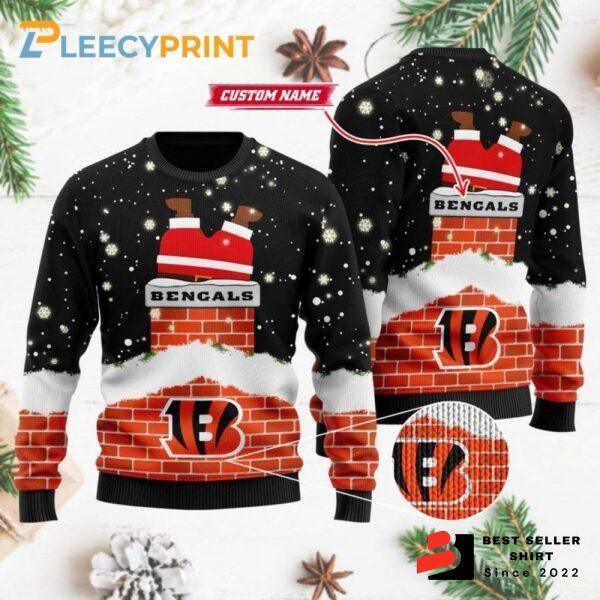 Cincinnati Bengals Logo Bengals Team Ugly Christmas Sweater Xmas Gift Custom Unisex Sweater 1